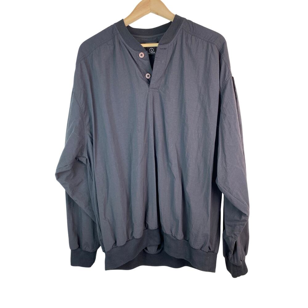Nike Golf Men's L Black Long Sleeve Pullover Windbreaker Jacket‎ *